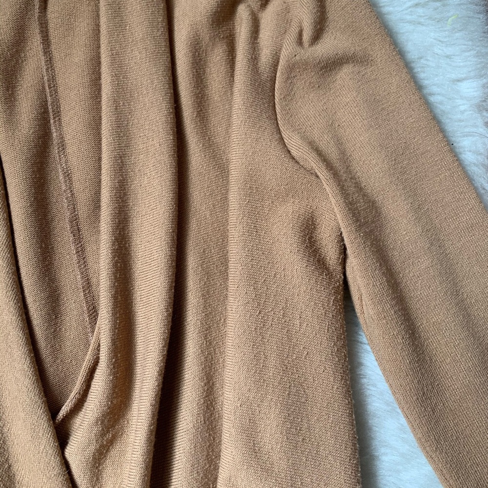 1. State X Jaime Shrayber Camel Surplice Knit Top - image 3